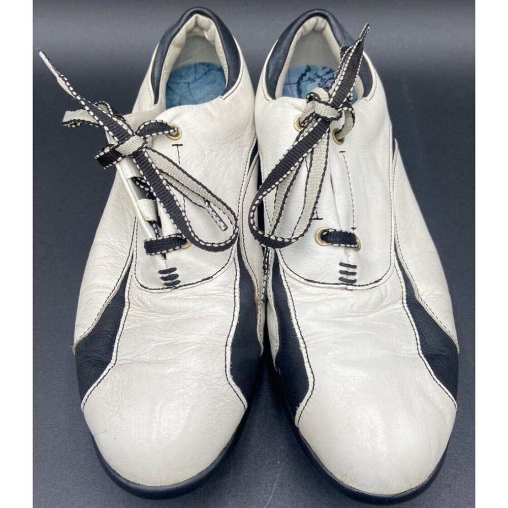Ladies FootJoy Golf Shoes 97124 LoPro Collection White/Black SoftSpikes US 8M